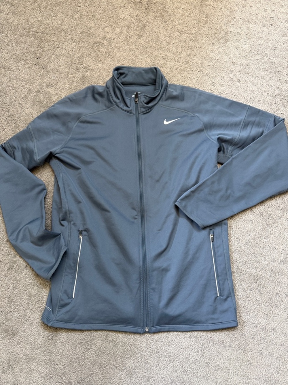 Nike Men's Slate Gray Full-Zip Performance Jacket